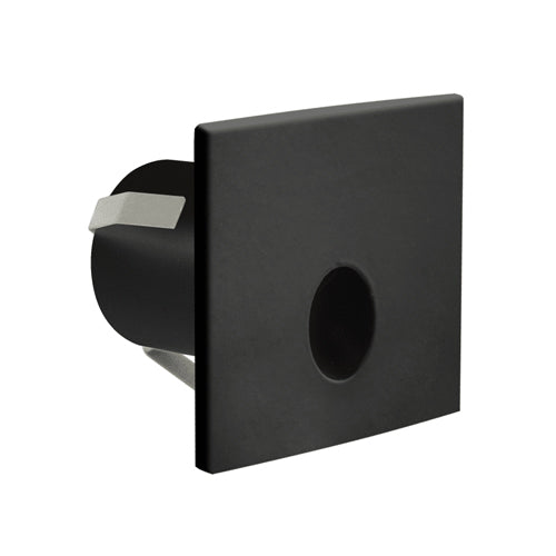Votatec MNLED-2202S-5K/BK, 2'' Mini Step LED Light, Square, 1W, 20 Lumens, 5000K Natural Light, 12VDC, Black