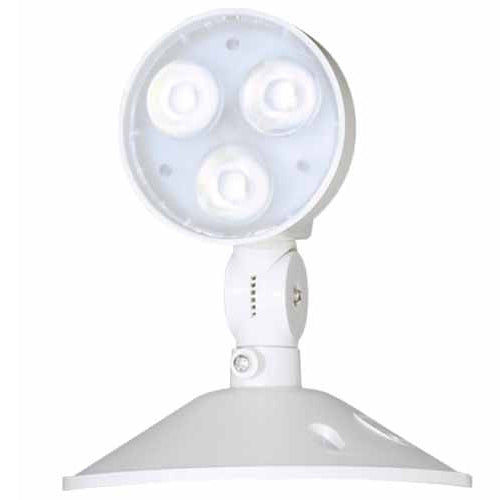 ABB Lumacell MP1BLD, LED Single Remote Head for Emergency Light, Thermoplastic, 6-12 VDC Opertional, 3 Watt, PAR18, White