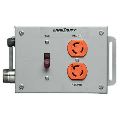 Hubbell MSL1SGGF0, Power System Distribution Assembly, Straight Blade, Local Switch, 1) 20A 125V Specification Grade GFCI Duplex Receptacle, Ground Fault with No Pass-Through