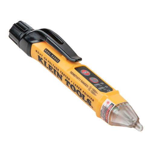 Klein Tools NCVT-5A, Dual Range Non-Contact Voltage Tester Pen with Laser Pointer, 12 to 1000V AC