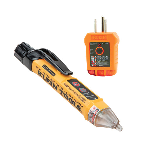 Klein Tools NCVT5KIT, Dual Range NCVT and GFCI Receptacle Tester Electrical Test Kit
