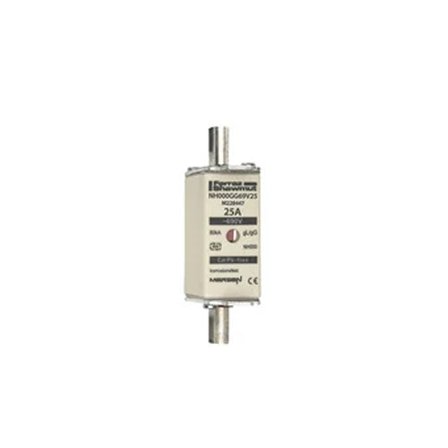 Mersen NH000GG69V25, DIN NH Standard fuse-link gG, Size NH000, 690VAC/250VDC, 25A, live tags Double indicator