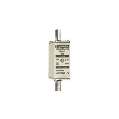 Mersen NH000GG69V4, DIN NH Standard fuse-link gG, Size NH000, 690VAC/250VDC, 4A, live tags Double indicator