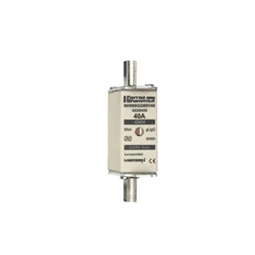Mersen NH000GG69V40, DIN NH Standard fuse-link gG, Size NH000, 690VAC/250VDC, 40A, live tags Double indicator
