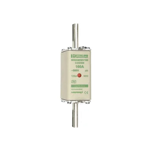 Mersen NH0AM50V200, DIN NH Standard fuse-link aM, Size NH0, 500VAC, 200A, live tags Double indicator