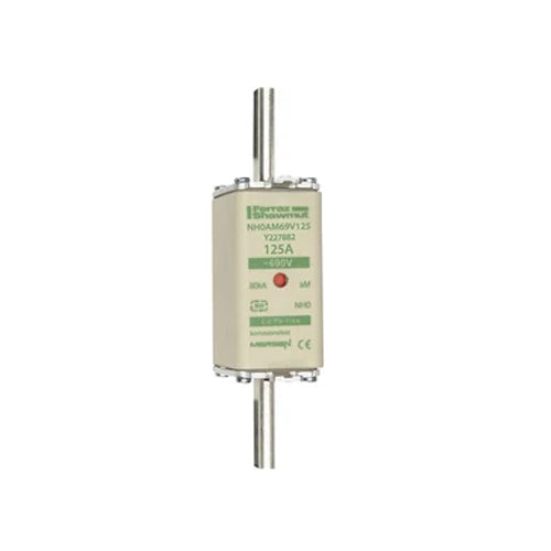 Mersen NH0AM69V125, DIN NH Standard fuse-link aM, Size NH0, 690VAC, 125A, live tags Double indicator