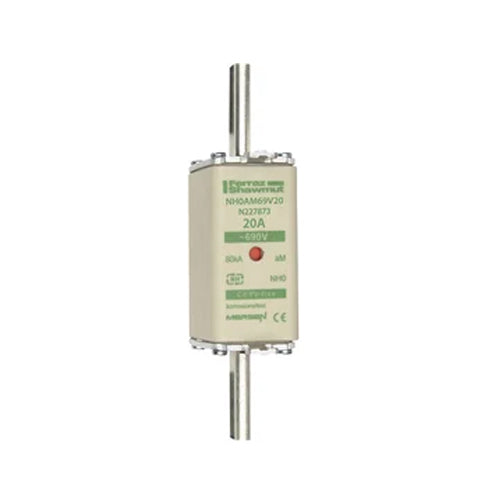Mersen NH0AM69V20, DIN NH Standard fuse-link aM, Size NH0, 690VAC, 20A, live tags Double indicator