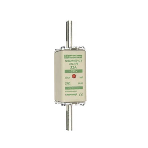 Mersen NH0AM69V32, DIN NH Standard fuse-link aM, Size NH0, 690VAC, 32A, live tags Double indicator