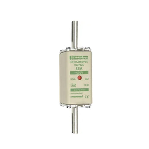 Mersen NH0AM69V35, DIN NH Standard fuse-link aM, Size NH0, 690VAC, 35A, live tags Double indicator