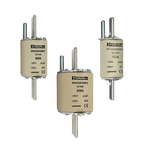 Mersen NH0GG69V35P-2, DIN NH Standard fuse-link gG, Size NH0, 690VAC, 35A, live tags Striker