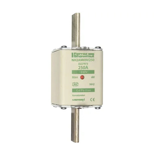 Mersen NH2AM69V250, DIN NH Standard fuse-link aM, Size NH2, 690VAC, 250A, live tags Double indicator