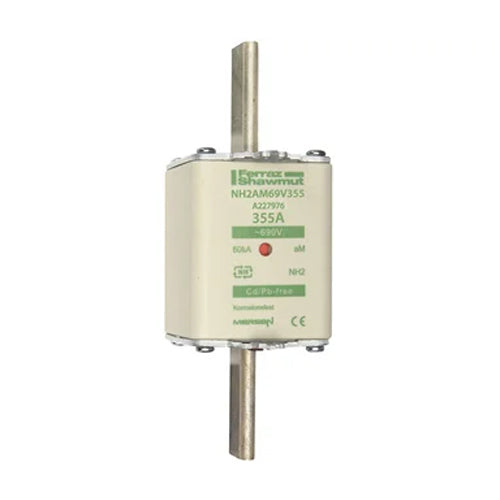 Mersen NH2AM69V355, DIN NH Standard fuse-link aM, Size NH2, 690VAC, 355A, live tags Double indicator