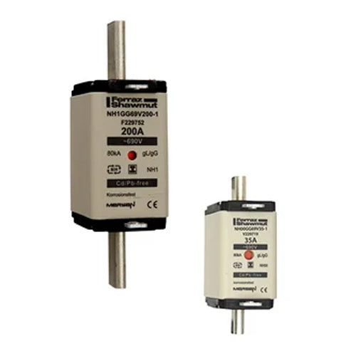 Mersen NH3GG69V355-1, DIN NH Standard fuse-link gG, Size NH3, 690VAC/250VDC, 355A, isolated tags Double indicator