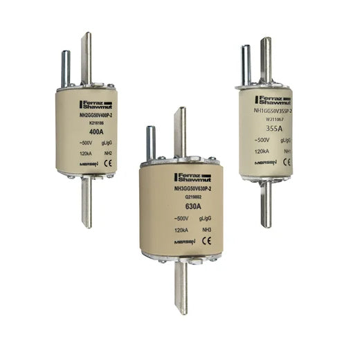 Mersen NH3GG69V400P-2, DIN NH Standard fuse-link gG, Size NH3, 690VAC, 400A, live tags Striker