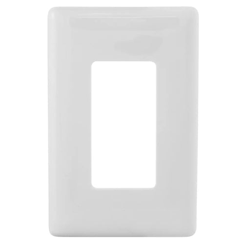 Hubbell NPS26W, Style Line Decorator Switch Non-Metallic Snap-On Screwless Wallplates, 1-Gang, White