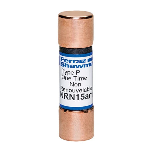 Mersen NRN15, Class H NRN Fuse, 250VAC, 15A, Ferrule Type