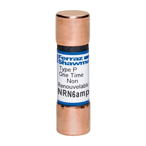 Mersen NRN6, Class H NRN Fuse, 250VAC, 6A, Ferrule Type