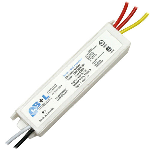 B+L Technologies NU6-1128-PSS, 61124, Nuance 6 Instant Start Miniature Electronic Ballast, 120VAC Input, 50/60Hz, Up to 28W, Slim Format S