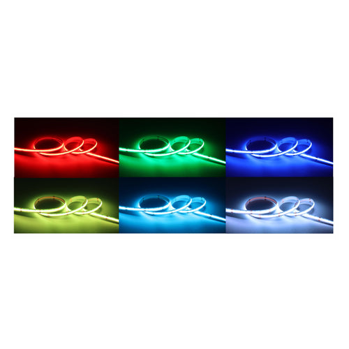 NEXLEDS NX-10COB840-15W-RGB-IP20, 10mm IP20 RGB 15W COB Tape Light, 24VDC, 525 LM/M, 15W/M, White