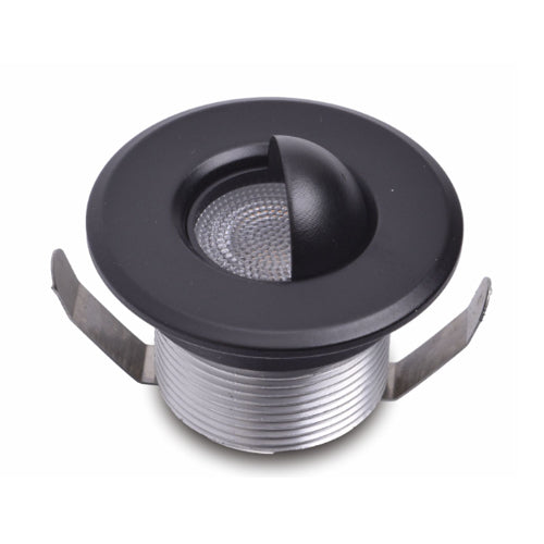 NEXLEDS NX-2SL-241W-3CCT-B, 3CCT Small  Round LED Step Light, 24VDC, 1W, 60 Lumens, 3000K/4000K/5000K Changeable, Black