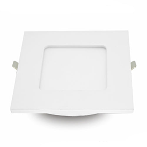 NEXLEDS NX-4ES04-9W-5CCT-SW, 4" Square  Slim Panel Downlight, 120VAC, 9W, 600 Lumens, 5CCT Changeable, Dimmable, White