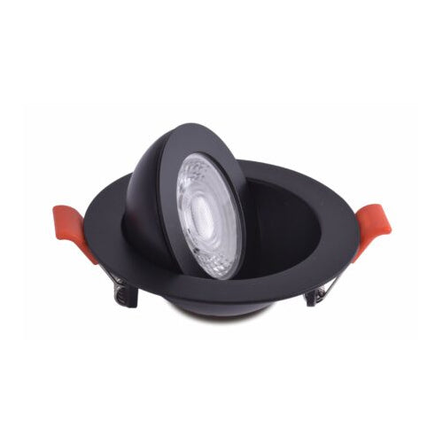 NEXLEDS NX-FGDL3-6W-BK, 3" Floating Gimbal Downlight, 120VAC, 6W, 400 Lumens, 5CCT Changeable, 36° Beam Angle, Triac Dimming, Black