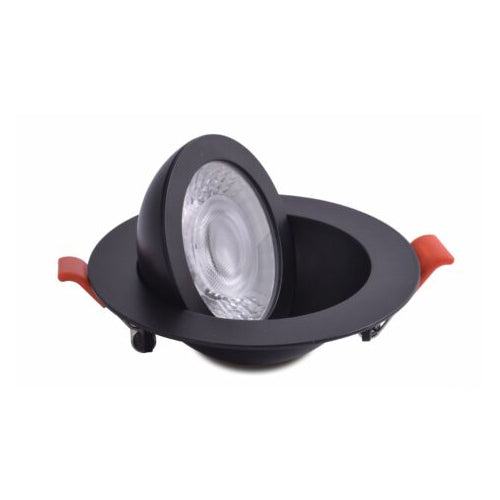 NEXLEDS NX-FGDL4-9W-BK, 4" Floating Gimbal Downlight, 120VAC, 9W, 700 Lumens, 5CCT Changeable, 36° Beam Angle, Triac Dimming, Black