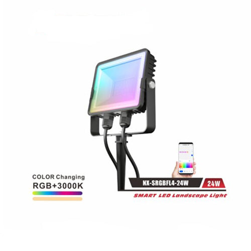 NEXLEDS NX-SRGBFL4-24W, SMART LED Landscape Light, 100-240VAC, 400mA, 24W, RGB+3000K, 600 Lumens