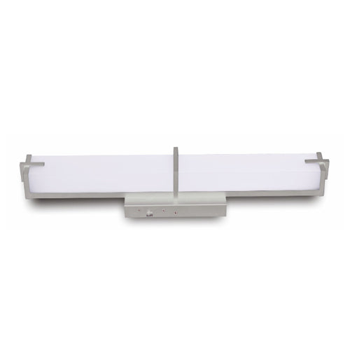 NEXLEDS NX-VLNL-2F-25W-5CCT, LED Rectangular Vanity Light, 108-132VAC, 25W, 2300 Lumens, 5CCT Changeable, Dimmable, CRI >80, Brush Nickel