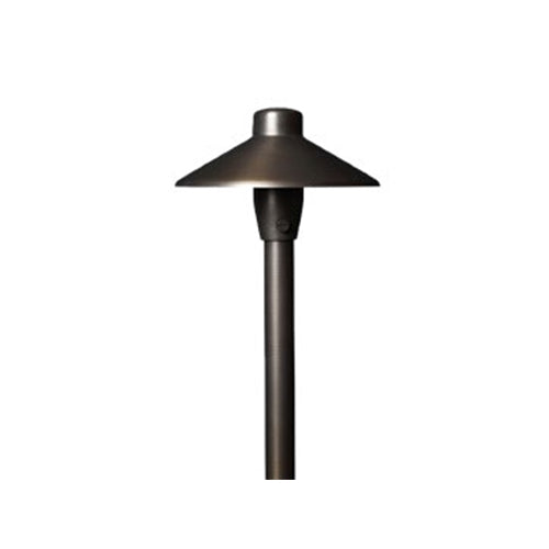 ORTECH OD-PTB201U, LED Landscape Path Light, 12V AC/DC, Frosted Lens, 18" Brass Stem