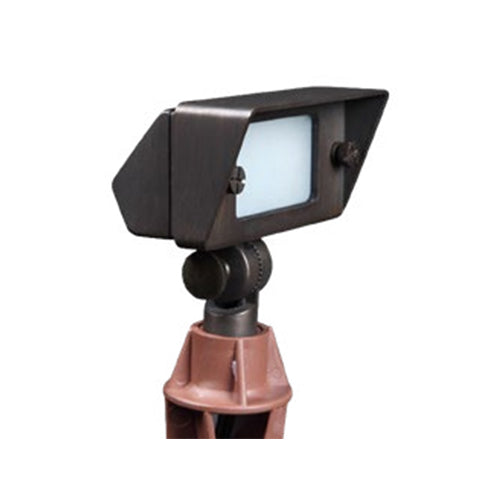 ORTECH OD-UPB104U, LED Wall Wash, 12V AC/DC, Frosted Lens,  Fixed Socket, Antique Brass Color Thumb