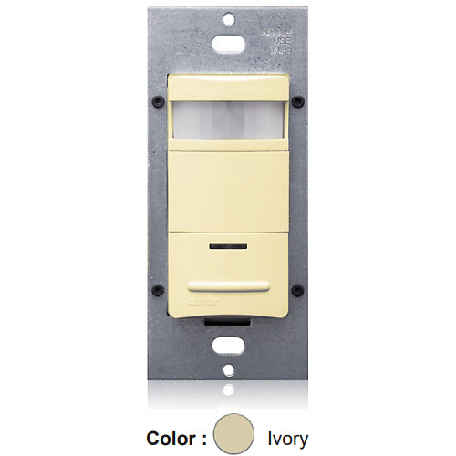 Leviton ODS15-TDI, Decora Wall Switch Passive Infrared (PIR) Vacancy Sensor, (Manual ON/Auto OFF) Lighting Control, Vandal Resistant, Robust Latching 15A Relay, Ivory