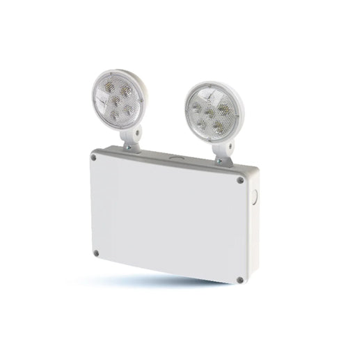 ORTECH OE-212BP-WET, 3.5W LED Dual-Head Emergency Light, 120-347V, 120 Minutes Emergency Duration, 5000K Natural Light