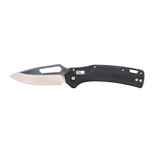 Klein Tools OGK000BKT, KTO Resurgence Knife, Drop Point Blade, Black Handle