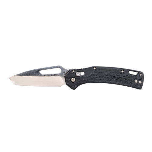 Klein Tools OGK001BKT, KTO Resurgence Knife, Tanto Blade, Black Handle