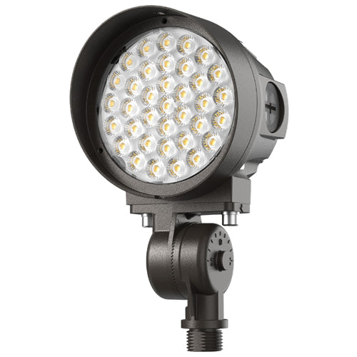Lithonia Lighting OLB ALO SWW2 UVOLT PE DDB, OLB LED Bullet Floodlight, 500/750/1000 Lumens, 120-347V, Switchable CCT, Dual Layered Lens, Selectable On/Off Dusk to Dawn Photocell, Multiple Mountings Included, Dark Bronze Finish