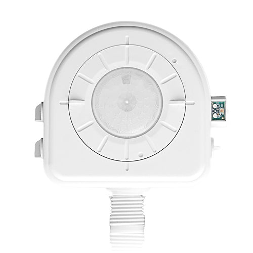 Leviton OSFHP-ILW, Fixture Mount High-Bay Passive Infrared (PIR) Sensor with Interchangeable Lenses and Light Sensor (Photocell), Low Voltage, 24 VDC, 20mA Input, White