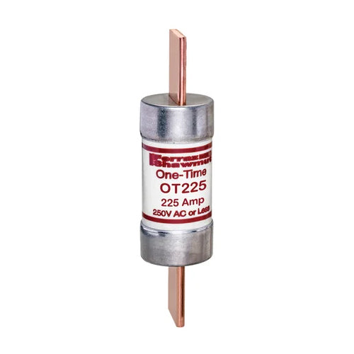 Mersen OT225, OT 225A Class K5 Fuse, Fast-Acting, 250VAC/DC, Blade Type