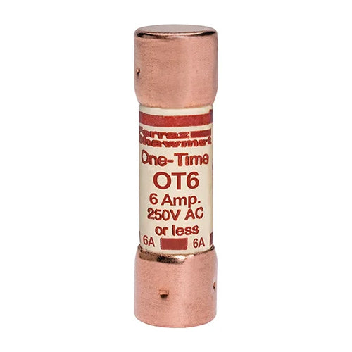 Mersen OT6, OT 6A Class K5 Fuse, Fast-Acting, 250VAC/DC, Ferrule Type
