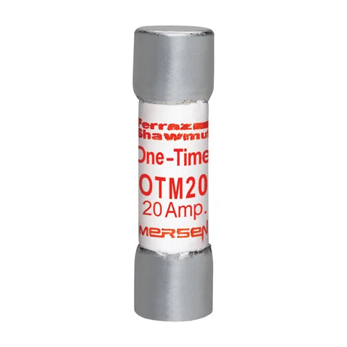 Mersen OTM20, One-Time OTM Midget Fuse, Fast Acting, 250VAC, 20A, Ferrule Type