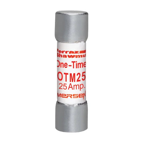 Mersen OTM25, One-Time OTM Midget Fuse, Fast Acting, 250VAC, 25A, Ferrule Type