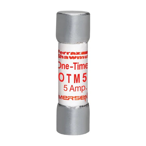 Mersen OTM5, One-Time OTM Midget Fuse, Fast Acting, 250VAC, 5A, Ferrule Type