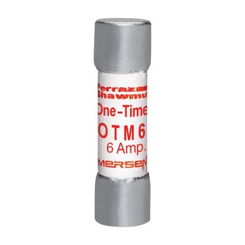 Mersen OTM6, One-Time OTM Midget Fuse, Fast Acting, 250VAC, 6A, Ferrule Type