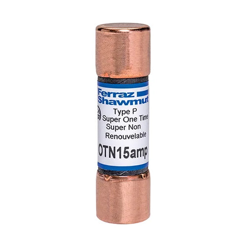 Mersen OTN15, OTN 15A Class K5 Fuse, Fast-Acting, 250VAC, Ferrule Type