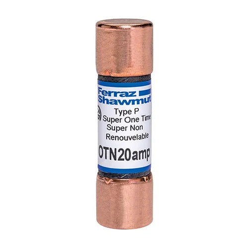 Mersen OTN20, OTN 20A Class K5 Fuse, Fast-Acting, 250VAC, Ferrule Type