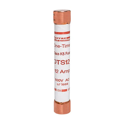 Mersen OTS12, OTS 12A Class K5 Fuse, Fast-Acting, 600VAC/300VDC, Ferrule Type