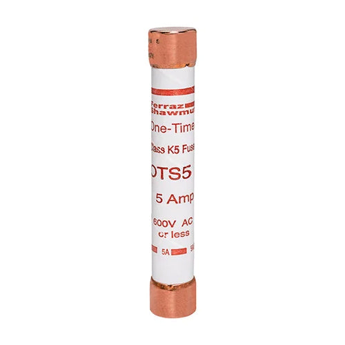 Mersen OTS5, OTS 5A Class K5 Fuse, Fast-Acting, 600VAC/300VDC, Ferrule Type