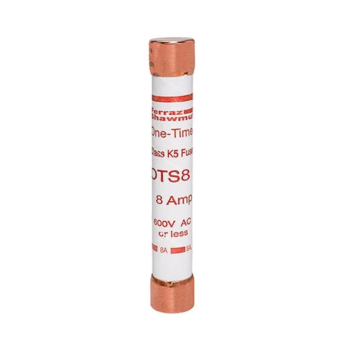Mersen OTS8, OTS 8A Class K5 Fuse, Fast-Acting, 600VAC/300VDC, Ferrule Type