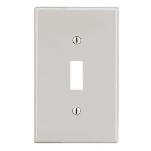 Hubbell P1LA, Toggle Switch Non-Metallic Wallplates, Standard Size, 1-Gang, Light Almond