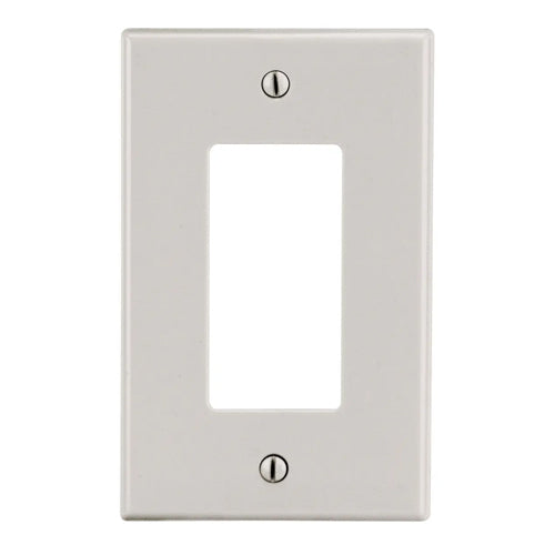 Hubbell P26LA, Wallplates for Style Line Decorator Receptacle, 1-Gang, Thermoplastic, Smooth, Light Almond